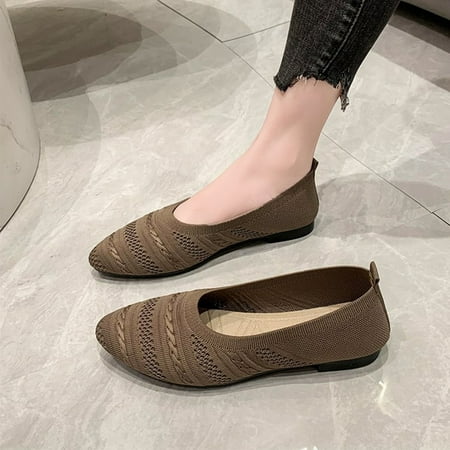 

WQJNWEQ Women s Flats Shoes Leisure Fashion Ventilate Casual Round Head Comfy Casual Shoes Comfort