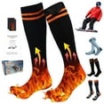 thumbnail image 4 of YWIYIUD 1 PC Thermal Socks Heated Socks for Men Women, Rechargeable Battery Heated Socks, Electric Socks for Winter Outdoor Work Skiing Camping Hiking Fishing Biking, 4 of 7