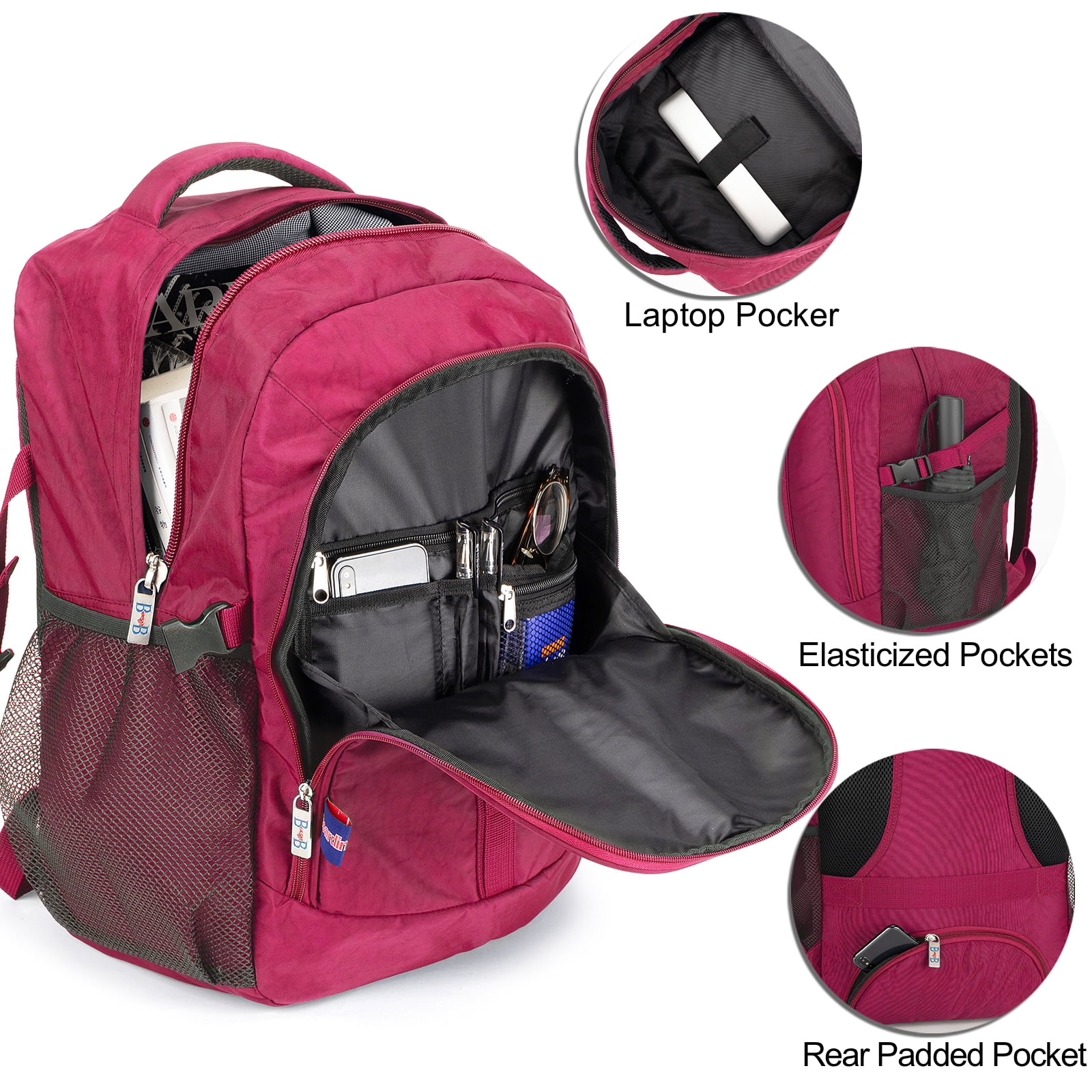 18" Personal Item Laptop Under Ueat Backpack for American, Spirit, Frontier (Purple)