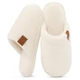thumbnail image 7 of Litfun Women's Fuzzy Slippers Winter Comfy Indoor House Slippers Soft Memory Foam Shoes, Beige, 7 of 7