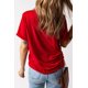 thumbnail image 5 of ABPHQTO Camiseta de manga corta con estampado gráfico Red-2 God Bless America para mujer, 5 of 5