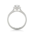 thumbnail image 3 of Golden Jewel Oval Cut Moissanite Halo Engagement Ring - 1.8 Ct Moissanite - 14K White Gold Plated Ring - Great for Proposal - Gift for Her - Women's Jewelry - Unique Bridal Design, 3 of 3