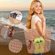 thumbnail image 3 of Bolso grande de playa de malla, actualización 2023 para mujeres con múltiples bolsillos para viajes familiares, natación, bolsa de piscina impermeable, 3 of 5
