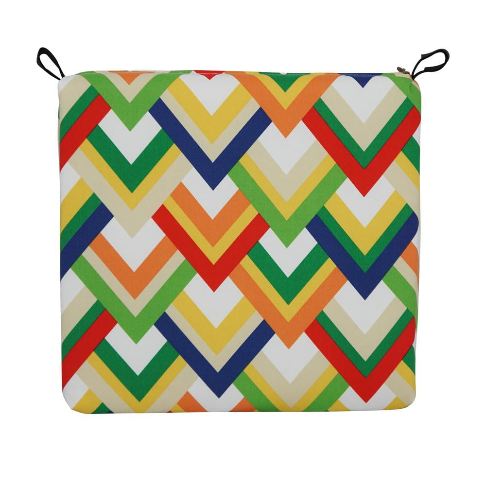 Blazing Needles 93454-4CH-OD-119 20 x 19 in. Patterned Outdoor Chair Cushions, Resort Garden - Set of 4