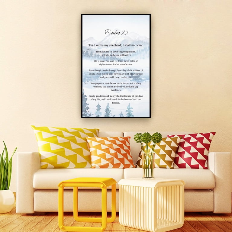 Bible Verse Wall Art Psalm 23 Printable Christian
