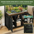 thumbnail image 5 of Uforic 120 gal Fish Tank Stand w Shelf and Cabinet, 1100 lbs Capacity, Power Outlets, Metal, Black, 5 of 9