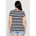 thumbnail image 5 of Womens Plus Size Striped Tee, 5 of 5