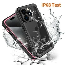 Petocase IP68 Waterproof Case for iPhone 15 Pro Max 6.7 Inch,Rose Red