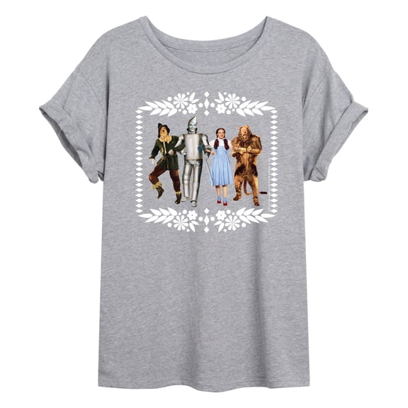 Wizard of Oz - Oz Group White Border Relaxed Fit T-Shirt