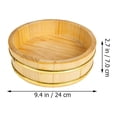 BESTYASH 2Pcs Sushi Dish Round Wood Bowl for Convenient Rice Mixing ...