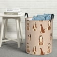 thumbnail image 3 of Laundry Basket, Cute Dog Puppy Striped Waterproof Laundry Hamper With Padded Handles, Clothes Hamper For Laundry, Bedroom, Dorm, Towels, Laundry Bin Easy Storage, 3 of 8