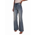 thumbnail image 3 of Women'S High Waisted Straight Leg Jeans Trendy Loose Denim Pants with Pockets Blue S, 3 of 8