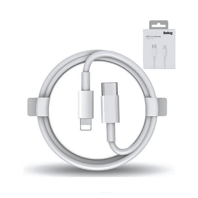 Cable De Cargador Usb Para iPhone 11 12 13 14 Se iPad Belug Blanco