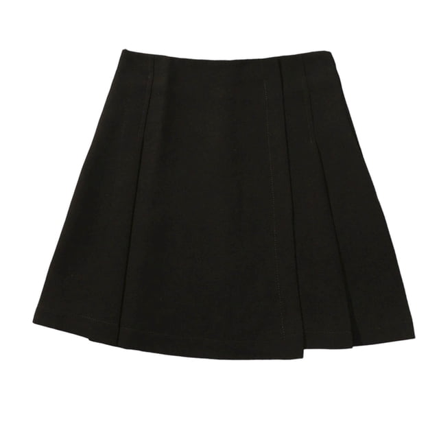 Falda Corta de Verano de la Moda Casual de las Mujeres de Cintura Baja A-Línea Asimétrica Falda Plisada