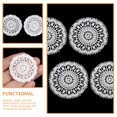 thumbnail image 3 of KALLORY Miniature Table Lace Mat White 6Pcs 1.97X1.97X0.04In, 3 of 6