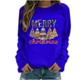 thumbnail image 2 of Black· Friday Clearance Christmas Womens Clothes Clearance Fayshow0 Women'S Christmas Printed Long Sleeved Round Neck Sweater, 2 of 5