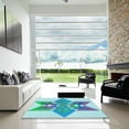 thumbnail image 7 of Ahgly Company Machine Washable Indoor Square Transitional Blue Area Rugs, 7' Square, 7 of 7