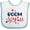 White and Blue, variant on Inktastic 4th of July Boom Y'all with Red White and Blue Stars Boys or Girls Baby Bib