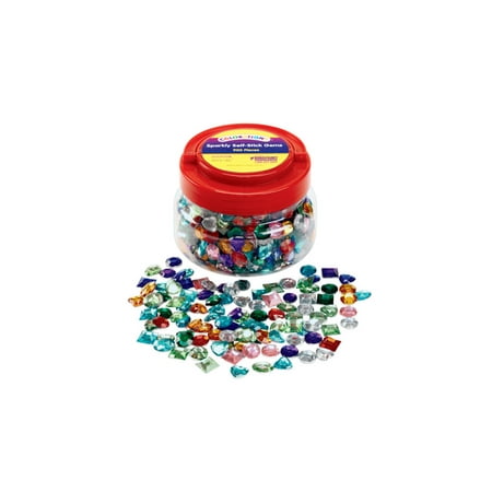 - Colorations Sparkly Self-Stick Gem Jar - 900 Pieces (Item # STCKYGEM)