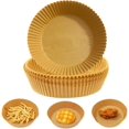 thumbnail image 3 of 50 Pcs Air Fryer Liners Disposable 9 Inch Round Parchment Paper, Airfryer Liners & Air Fryer Cups, Non-Stick Oil Proof Air Fryer Paper Liners for Baking Roasting Microwave, 3 of 3