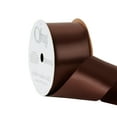 thumbnail image 2 of Offray Ribbon, Brown 1 1/2 inch Single Face Satin Polyester Ribbon, 12 feet, 2 of 8