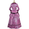 thumbnail image 5 of Victorian Steampunk Gown - Elegant Purple Bustle Dress for Women, 5 of 7