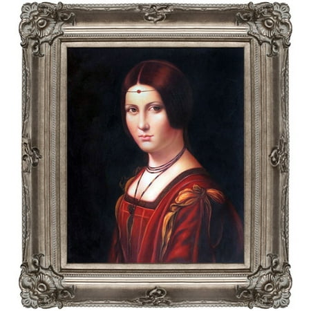 La Pastiche 'Portrait of an Unknown Woman' by Leonardo Da Vinci Framed Painting Print