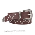 thumbnail image 3 of lanema Girl Metal Star Rivet Waist Belt Western PU Belt for Dress Jeans Adjustable, 3 of 13