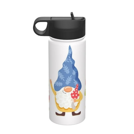 

Daiia Autumn Funny Gnomes Printed 18oz Sports Insulated Kettle With Straw Water Bottle For Running Hiking Cycling Climbing Mens Woman S Sports Water Bottle