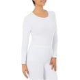 thumbnail image 6 of Fruit of the Loom Women's Micro Waffle Premium Thermal Underwear Tee Shirt, White, 2X, 6 of 6