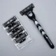 thumbnail image 4 of para hombres — Maquinilla de afeitar para hombres con piel sensible con 12 hojas de afeitar Maquinilla de afeitar para mujeres con una caja delicada, se adapta a todas las hojas de afeitar d, 4 of 5