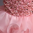 thumbnail image 5 of Little Girls Ruffles Dress Short Sleeve Sequins Princess Birthday Dress w/Headband, 5 of 7