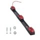 thumbnail image 4 of 1pc Red 9 LED ID Strip Marker Tail Black Stainless Steel Bracket for Truck Trailer Boat Identification Light, 4 of 4