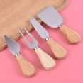 thumbnail image 5 of 4pcs/set Oak Bamboo Cheese Cutter Knife Slicer Kit Kitchen Useful Cooking Tools, 5 of 5