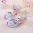 thumbnail image 5 of Staki Dress Shoes Toddler Girl Little Kids Girls Dress Pumps Glitter Sequins Princess Low Heels Princess Dress Shoes Party Dance Shoes Rhinestone Sandals Blue,9 Toddler, 5 of 9