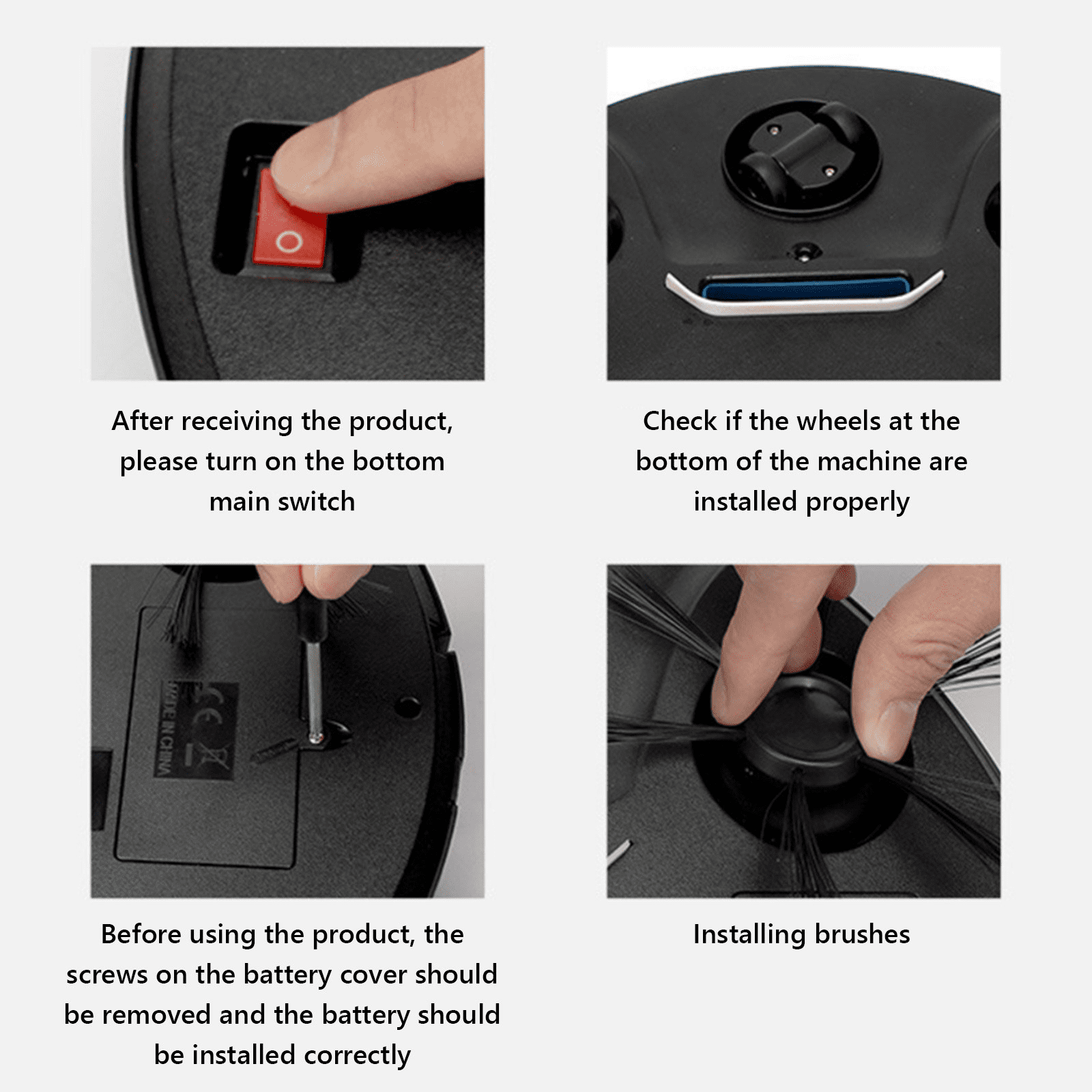 Foqnuq Wireless Smart Sweeping Robot Vacuum Cleaner 5-in-1 with Mopping, Automatic Navigation, Obstacle Avoidance for Home Cleaning (Black)