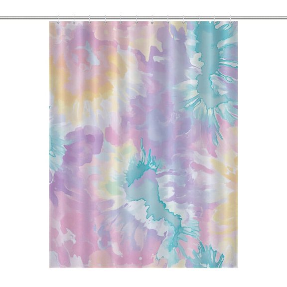 Colorful Tie Dye Vortex Shower Curtains - Bath Shower Curtain Set with 12 Hooks for Adults Kids Bathroom Decor Accessories