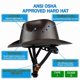 thumbnail image 3 of Casco de seguridad de vaquero con orificio de ventilación, casco duro de ala completa de HDPE para construcción al aire libre, gorra de trabajo de rescate ferroviario A, 3 of 8