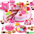 thumbnail image 2 of Juguete educativo de simulación para niños, modelo de pastel de cumpleaños, juego de simulación de cocina, corte de fruta, juguete de comida para niños pequeños, regalo para niños y niñas, 2 of 4