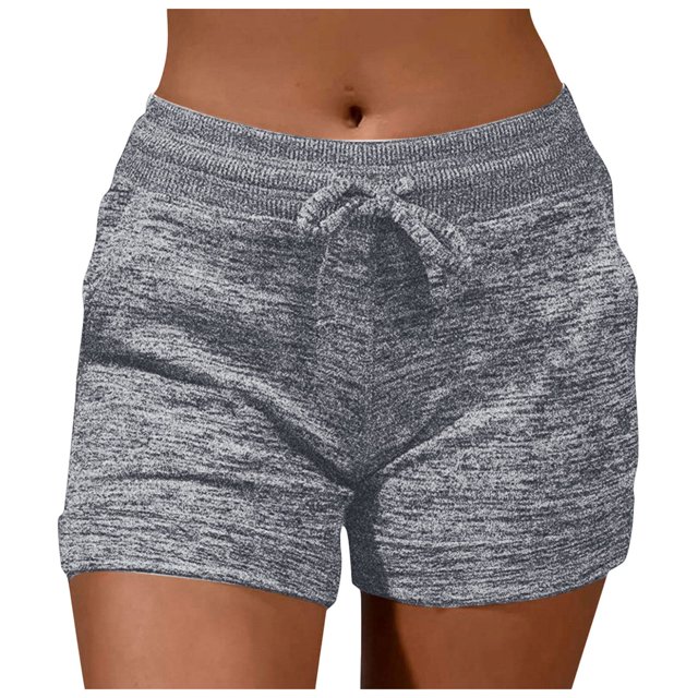 WILLBEST Pantalones Casuales elegantes para Mujer, Cómodos, Deportivos, Lisos, con Cordón, Ropa Deportiva, Pantalones Cortos de Yoga Holgados con Bolsillos para Uso Diario Mediana
