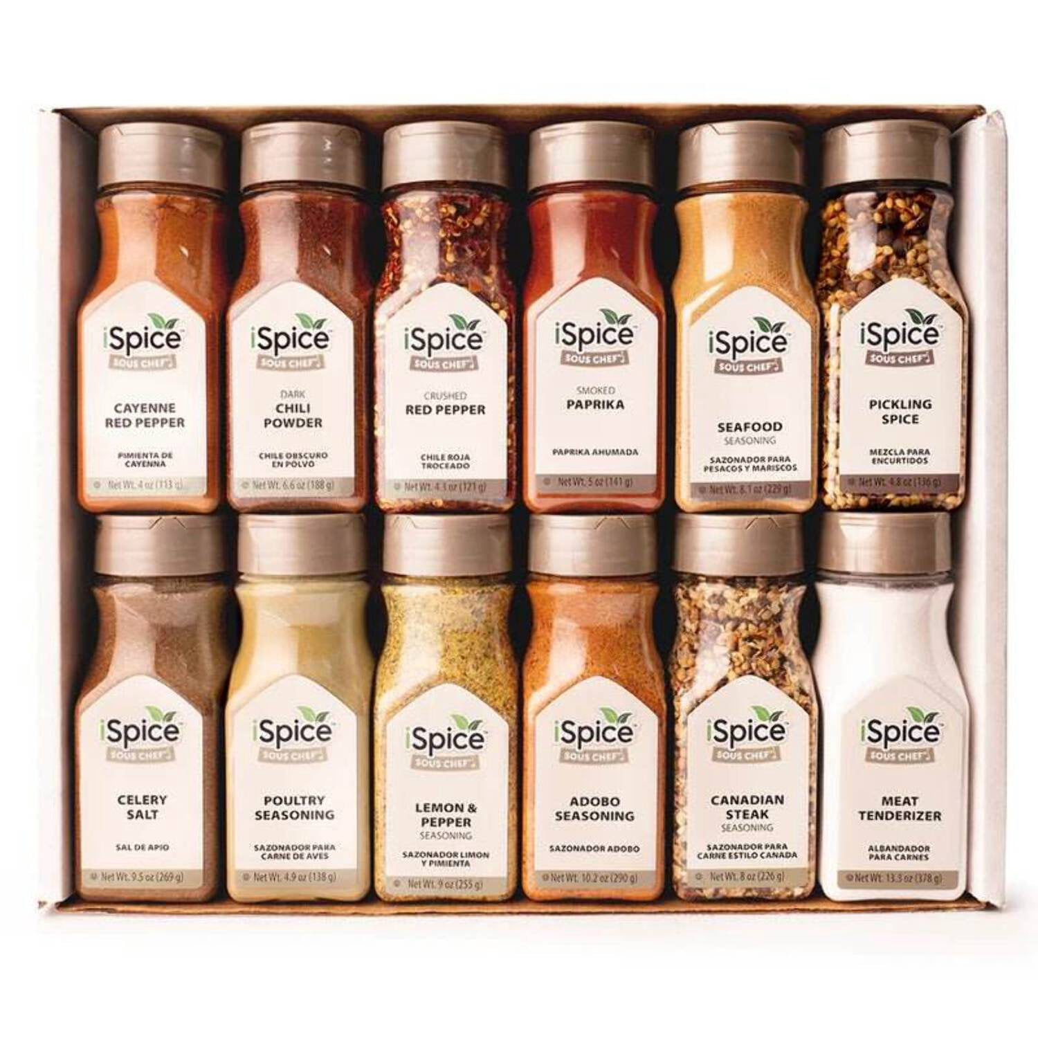 iSpice | 48 Pack of Spice and Herbs | Total Kitchen | Mixed Spices  Seasonings Gift Set | Kosher