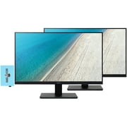 Acer Vero V7 V247Y E Monitor UM.QV7AA.E01 Bundle with Docztorm Dock, 24" FHD IPS (1920x1080) 100Hz Display, 1 HDMI 1.4, 1 VGA, Ideal for Home & Business, Black (2024 Latest Model) (2 Pack)