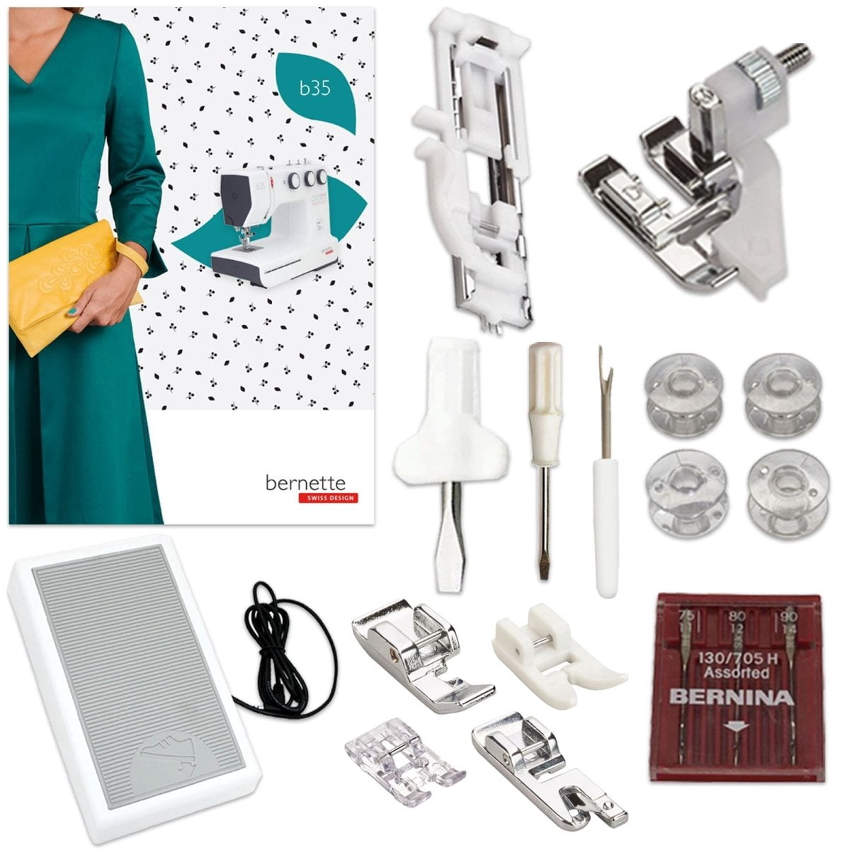 Bernette B35 Sewing Machine with Sewing Thread & 200+ Accessories