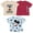 Beige / maroon / pale blue, variant on Disney Mickey Mouse Goofy Donald Duck 3 Pack T-Shirts Infant to Big Kid