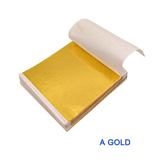 Herramientas para decoración de uñas, 100 piezas de papel artístico de imitación de hoja de cobre multicolor, papel de aluminio, papel de aluminio para bronceado, decoración DIY, papel dorado