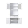 thumbnail image 4 of American Furniture Classics OS Home and Office Buffet and Hutch with Framed Glass Doors and Drawer, Large, White, 4 of 7