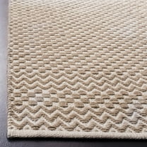SAFAVIEH Boston Peter Geometric Cotton Runner Rug, Taupe, 2'3" x 7'