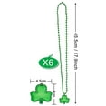 thumbnail image 5 of 12 Pcs St Patrick's Day Necklaces for Women Shamrock Necklace Saint Patrick's Day Accessories Adults Green Beads Clover Shamrock Accessories, 5 of 8