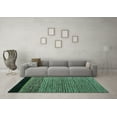 thumbnail image 3 of Ahgly Company Indoor Rectangle Oriental Turquoise Blue Modern Area Rugs, 2' x 4', 3 of 4
