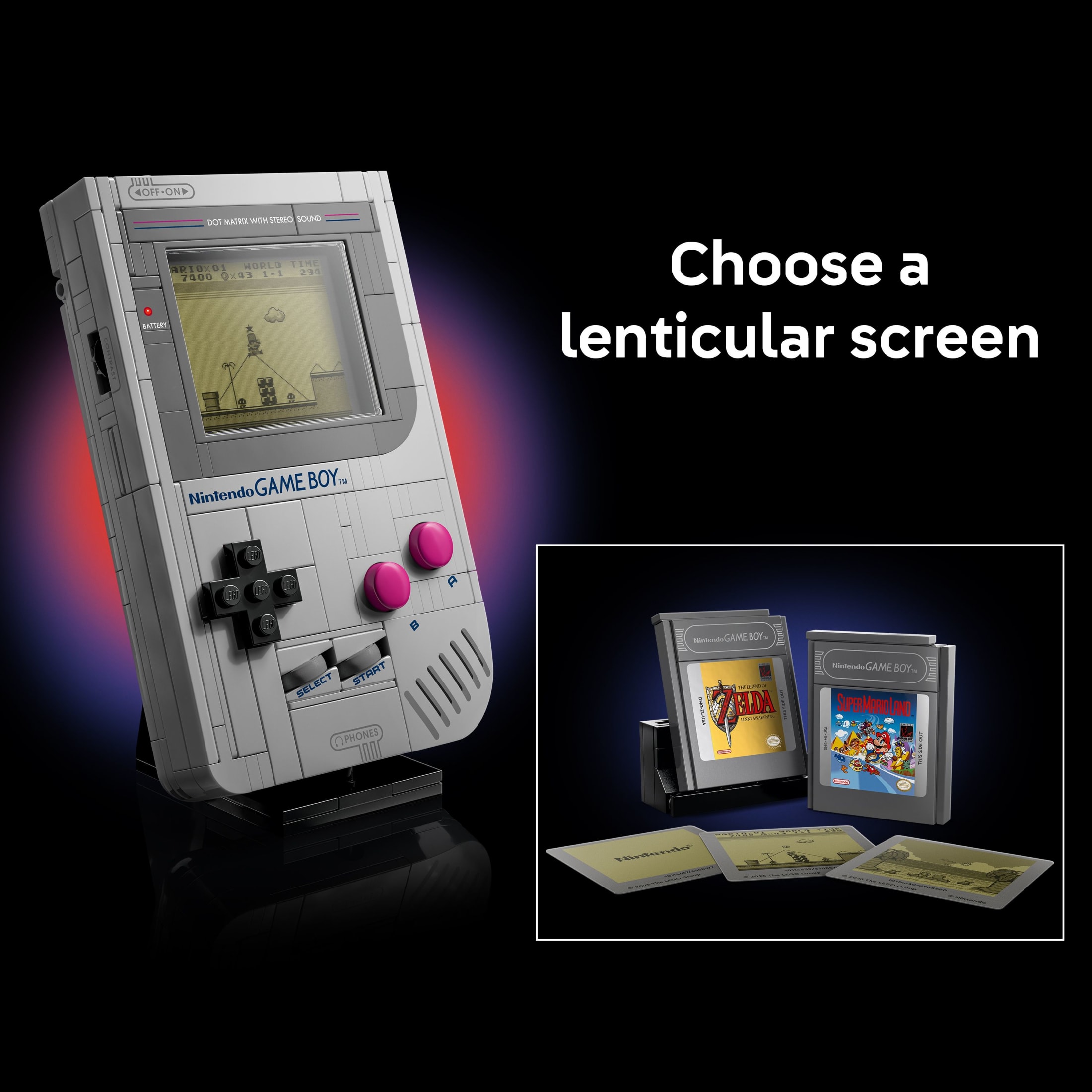 LEGO Super Mario Game Boy - Set de Construcción Retro para Adultos, Edades 18+ - Regalo para Gamers - Modelo Coleccionable con Cartuchos de Juego y Soporte de Exhibición - 72046 6